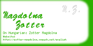 magdolna zotter business card
